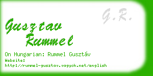 gusztav rummel business card