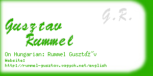 gusztav rummel business card